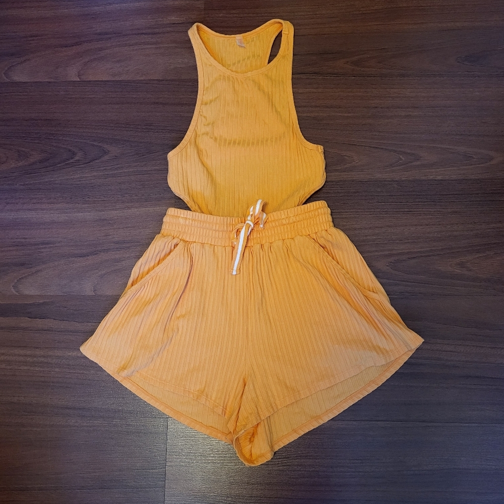 Free People Movement Blissed Out Romper in Canteloupe Size XS